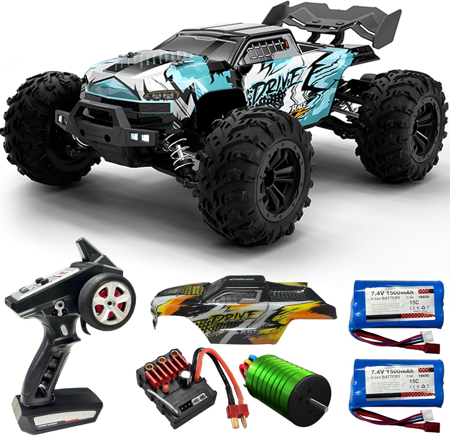 Rc Hobby Grade Monster Truck - Brushless RC Monster Truck 1:16 Scale