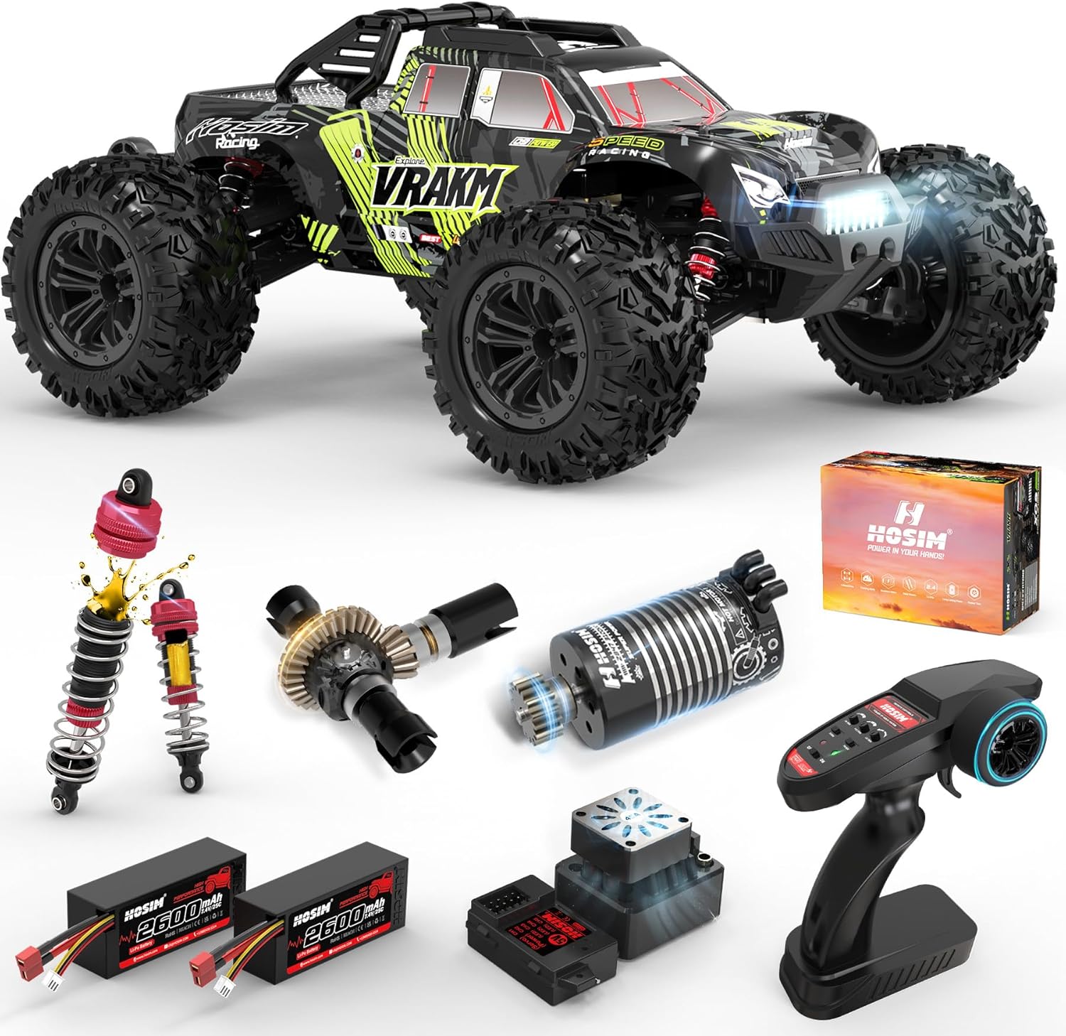 Rc Hobby Grade Monster Truck - Adult Brushless RC Car, 1/10 Scale