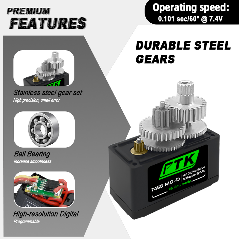 PTK 7455MG-D servo 12g Digital - Rc Hobby Grade recension och pris