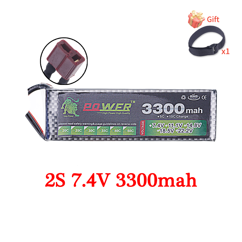 60C Lipo Battery 3300mAh 7.4V  - Lipo Battery 4S recension och pris