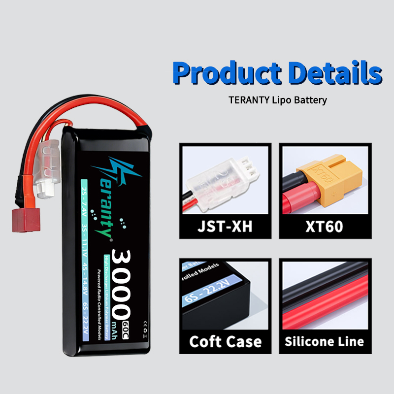 TERANTY 2S 3000mAh Lipo Batter - Rc Hobby Grade recension och pris