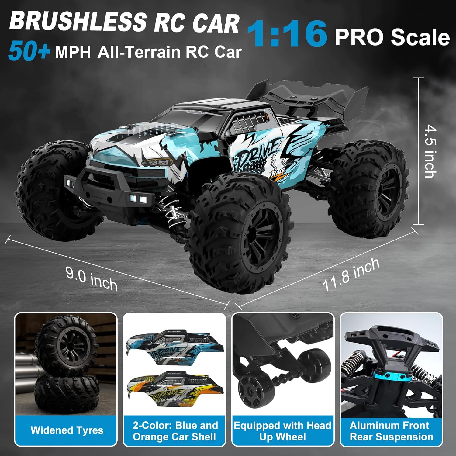 Brushless RC Monster Truck 1:1 - Rc Hobby Grade Monster Truck recension och pris