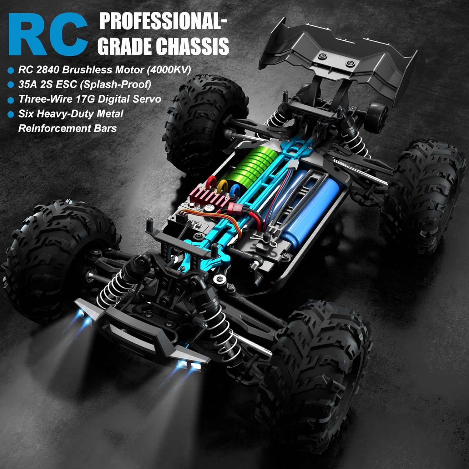Brushless RC Monster Truck 1:1 - Rc Hobby Grade Monster Truck recension och pris