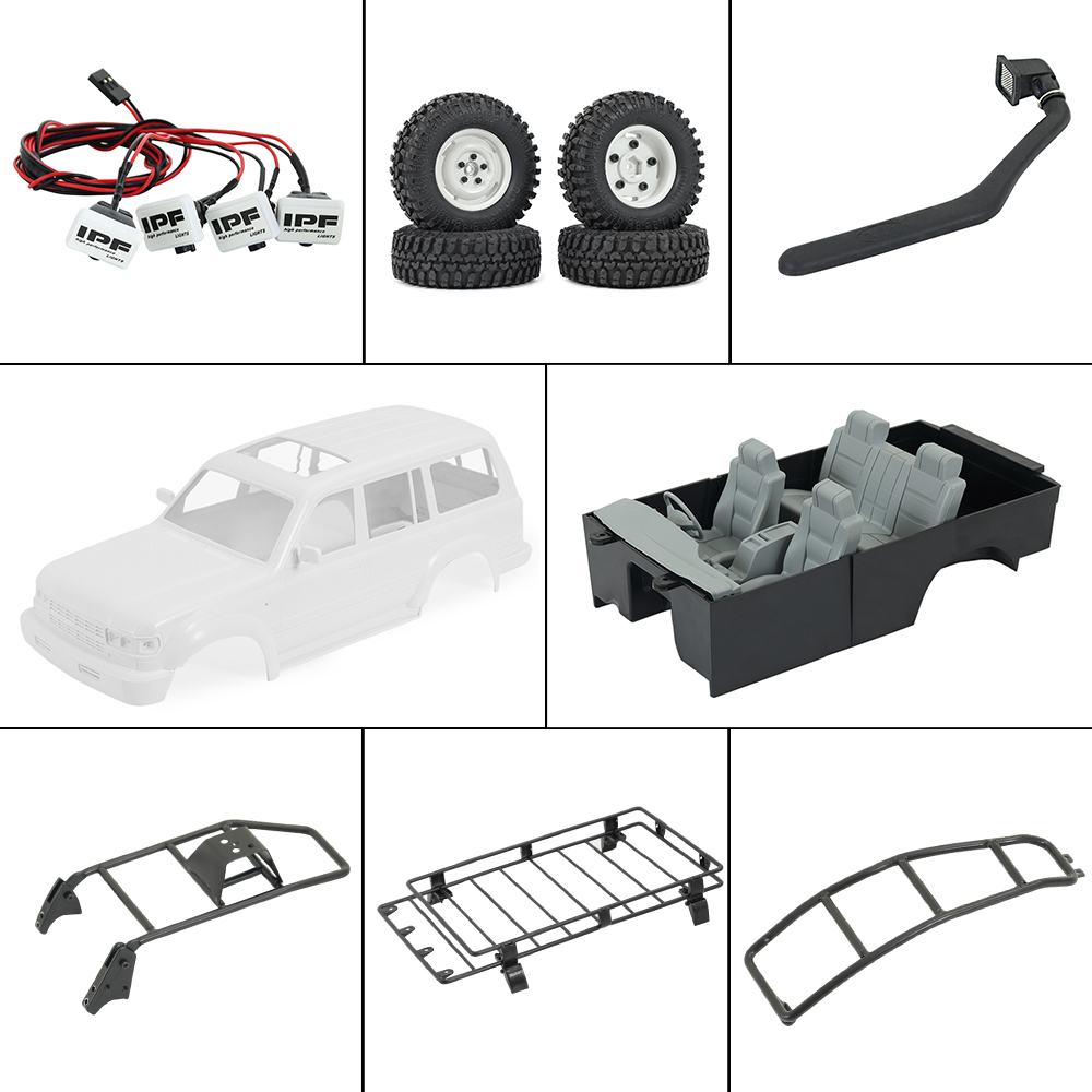 LC80 Hard Body Mount Roof Rack - Rc Hobby Grade Crawler recension och pris
