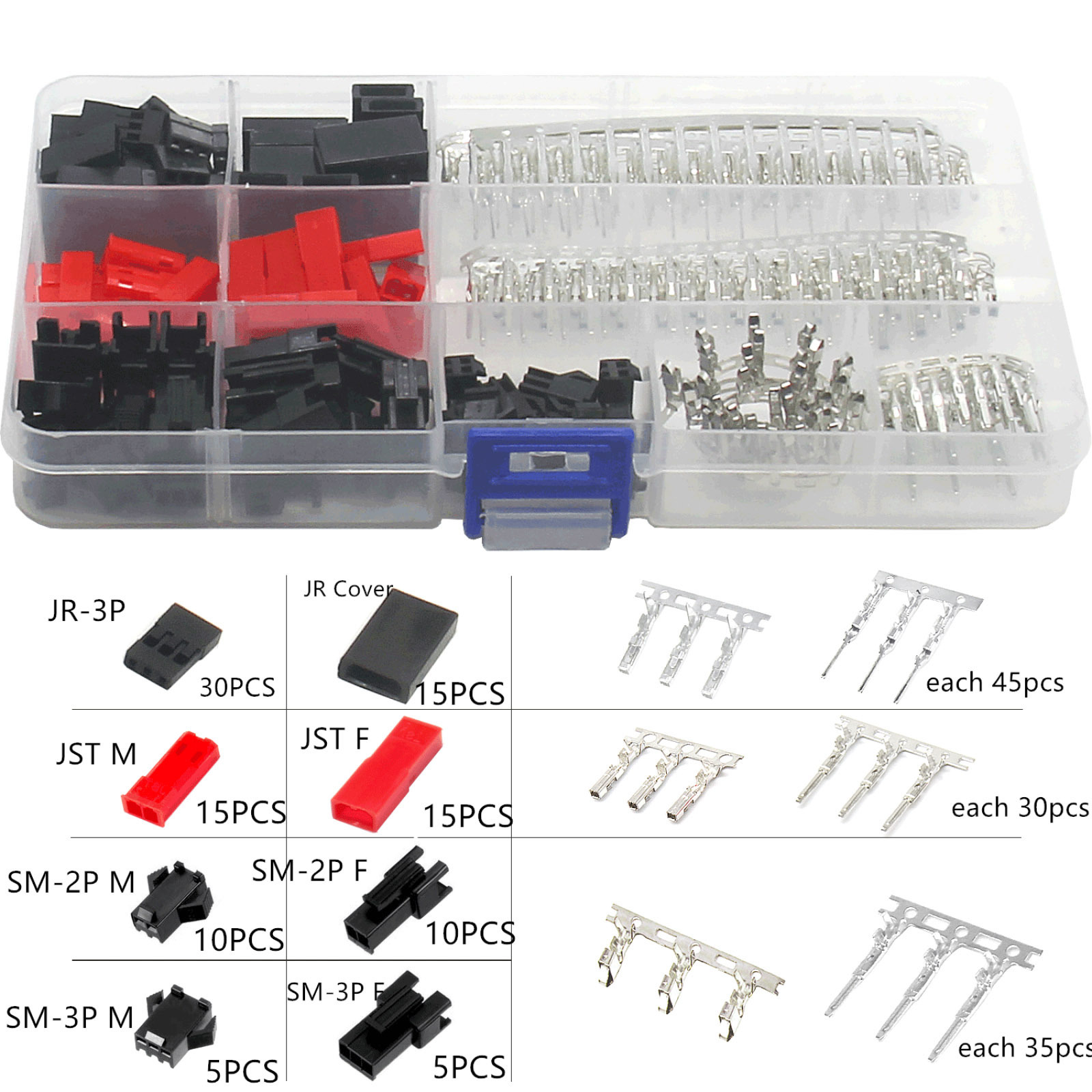 105PCS Servo Plug Connector JR - Rc Hobby Wire recension och pris