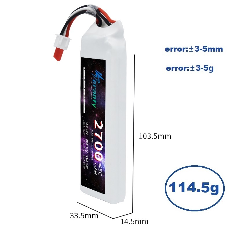 1/3PCS 2S 7.4V Lipo Battery 27 - Rc Hobby Grade recension och pris