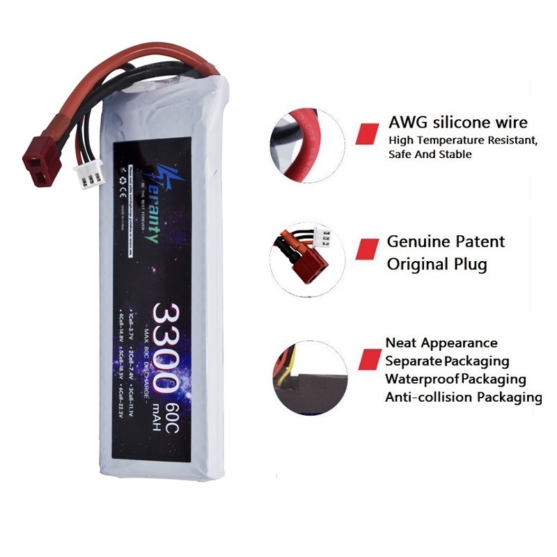 2S 7.4V LiPo Battery 3300mAh 6 - Rc Hobby Grade recension och pris