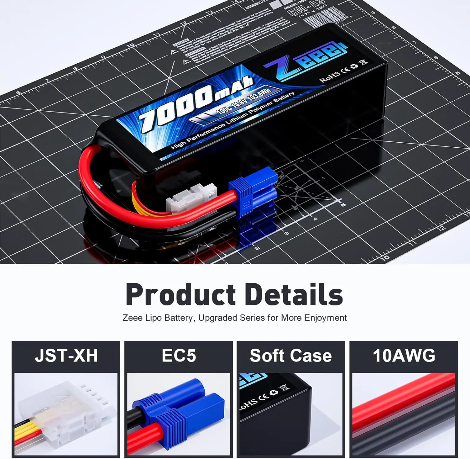 Zeee 4S 7000mAh FPV Drone Lipo - Rc Hobby Land recension och pris