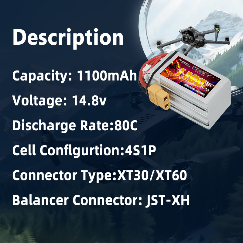 TERANTY 4S 1100mAh 80C/160C Li - Lipo Battery 4S recension och pris