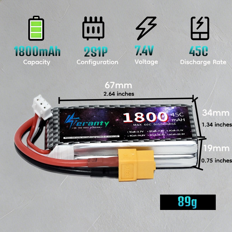TERANTY 2S 3S 4S 1800mAh Lipo  - Lipo Battery 4S recension och pris