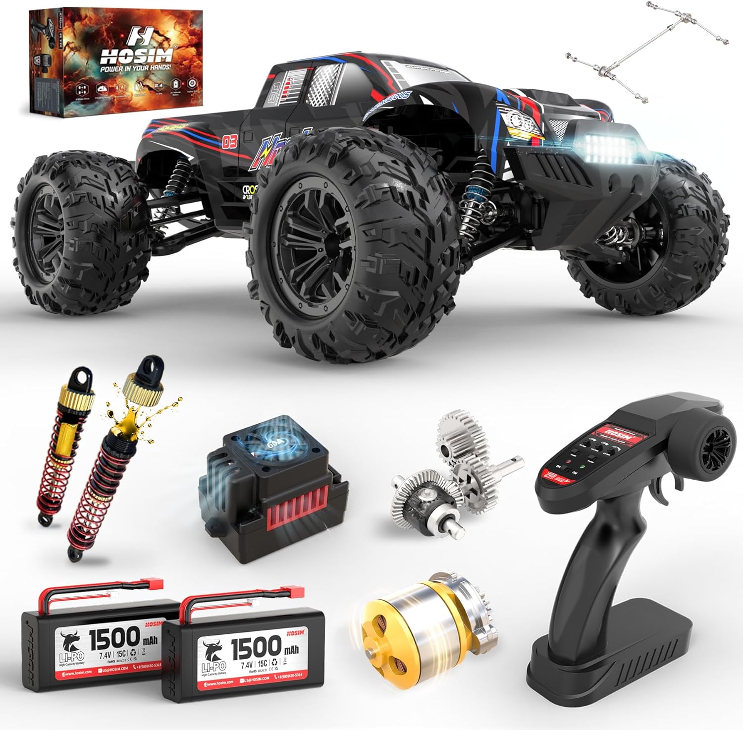 60+ KMH Brushless RC Monster T - Rc Hobby Grade Monster Truck recension och pris