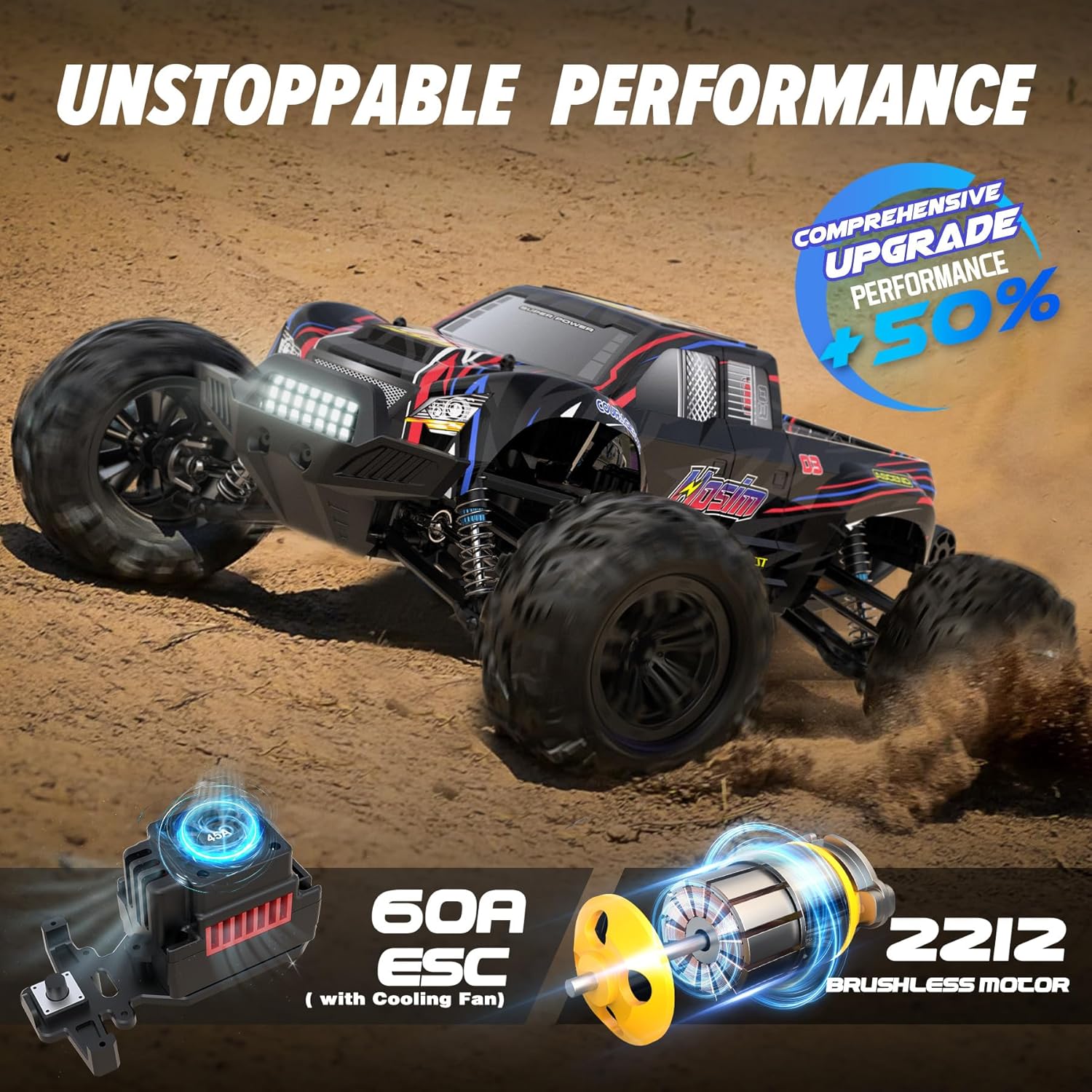 60+ KMH Brushless RC Monster T - Rc Hobby Grade Monster Truck recension och pris