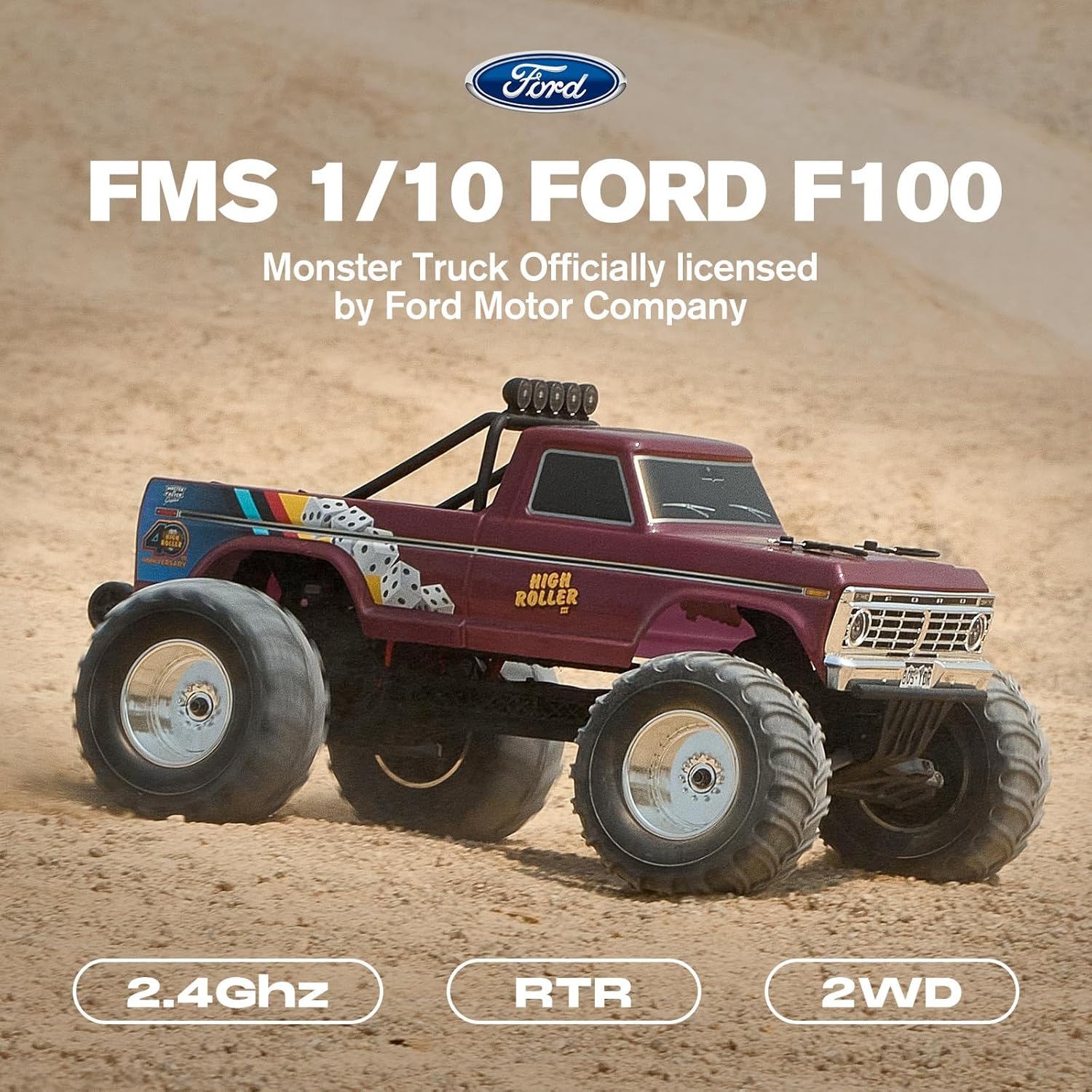 1/10 Scale Ford F-100 RC Monst - Rc Hobby Grade Monster Truck recension och pris