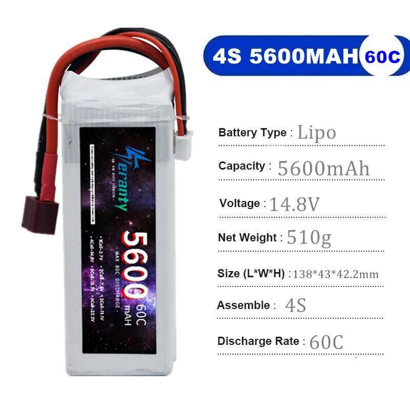 TERANTY 5600MAH 60C 2S 3S 4S 6 - Lipo Battery 4S recension och pris