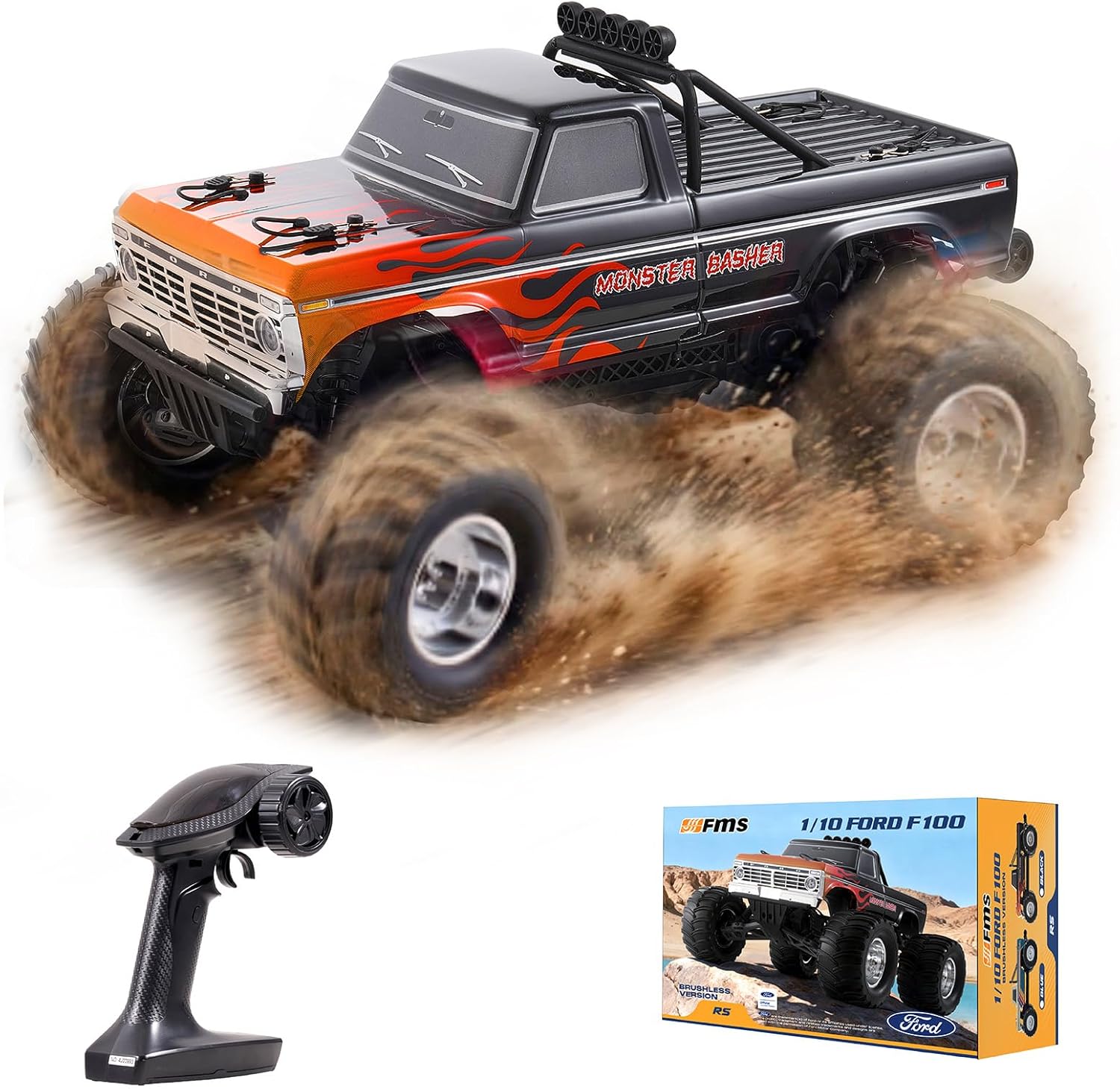 1/10 Ford F-100 Brushless Mons - Rc Hobby Grade Monster Truck recension och pris