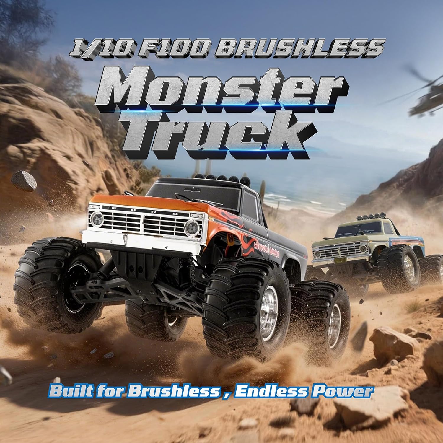 1/10 Ford F-100 Brushless Mons - Rc Hobby Grade Monster Truck recension och pris
