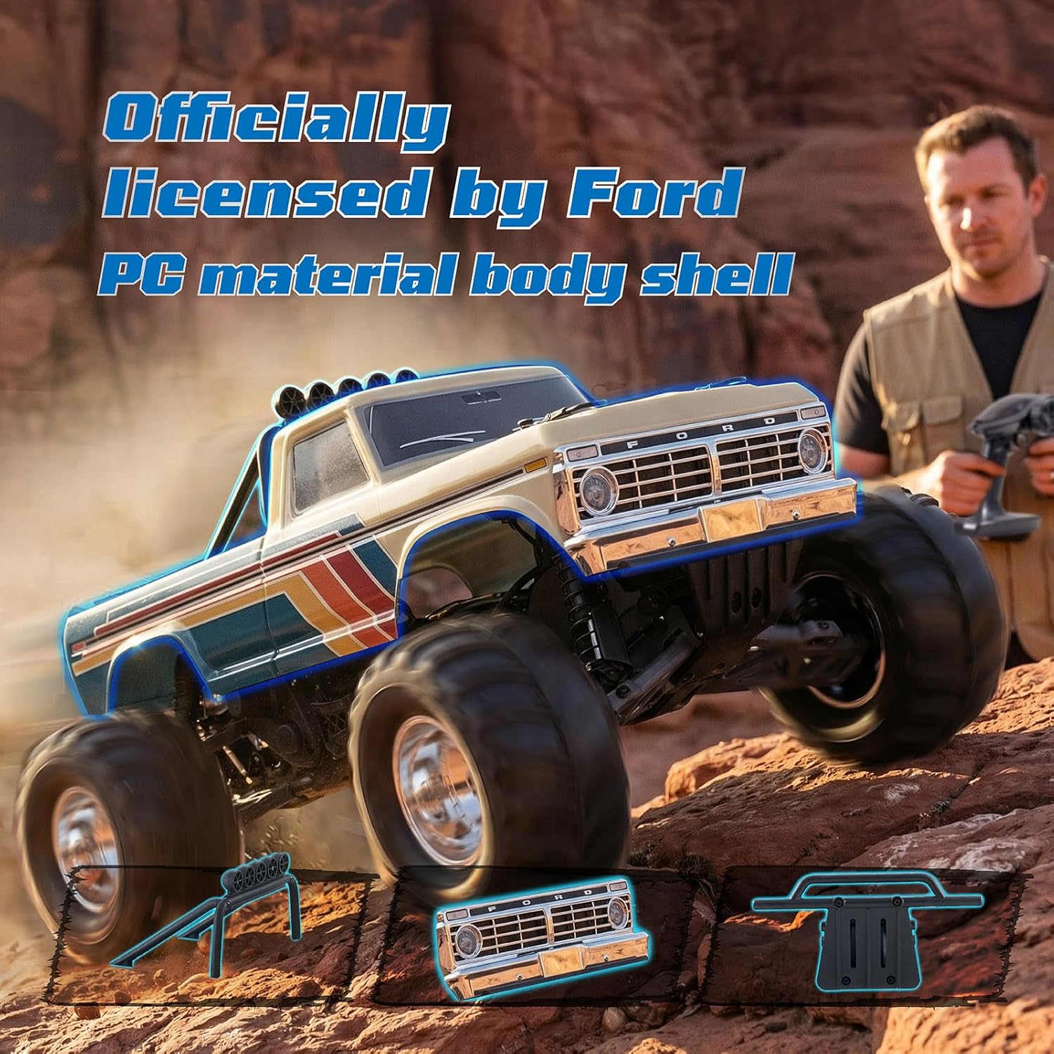 1/10 Ford F-100 Brushless Mons - Rc Hobby Grade Monster Truck recension och pris