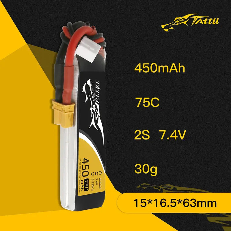 3Pcs NEW TATTU 450/500/550mAh  - Lipo Battery 4S recension och pris
