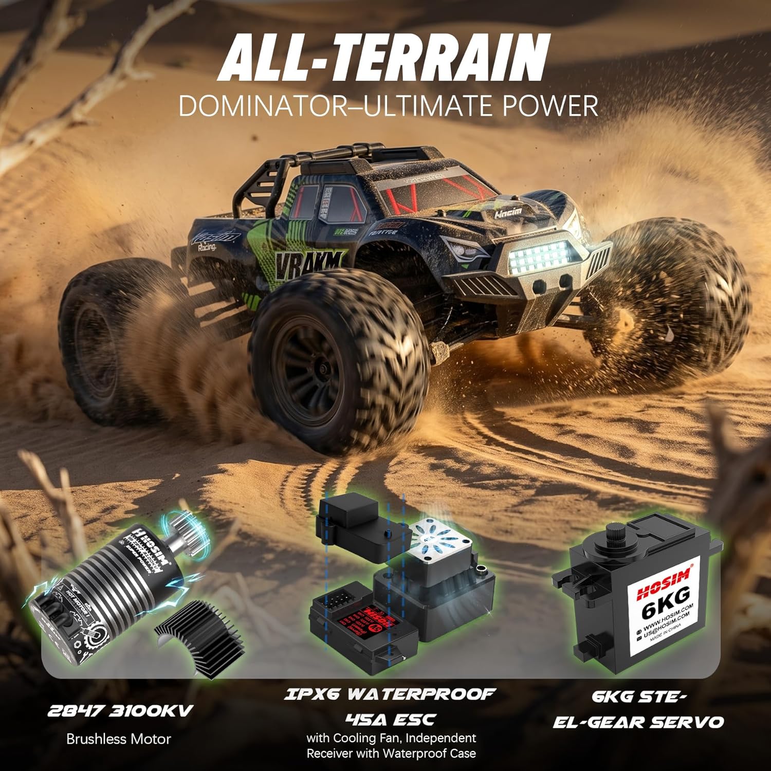 Adult Brushless RC Car, 1/10 S - Rc Hobby Grade Monster Truck recension och pris