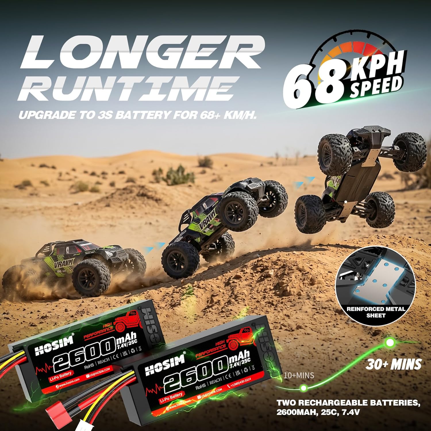 Adult Brushless RC Car, 1/10 S - Rc Hobby Grade Monster Truck recension och pris
