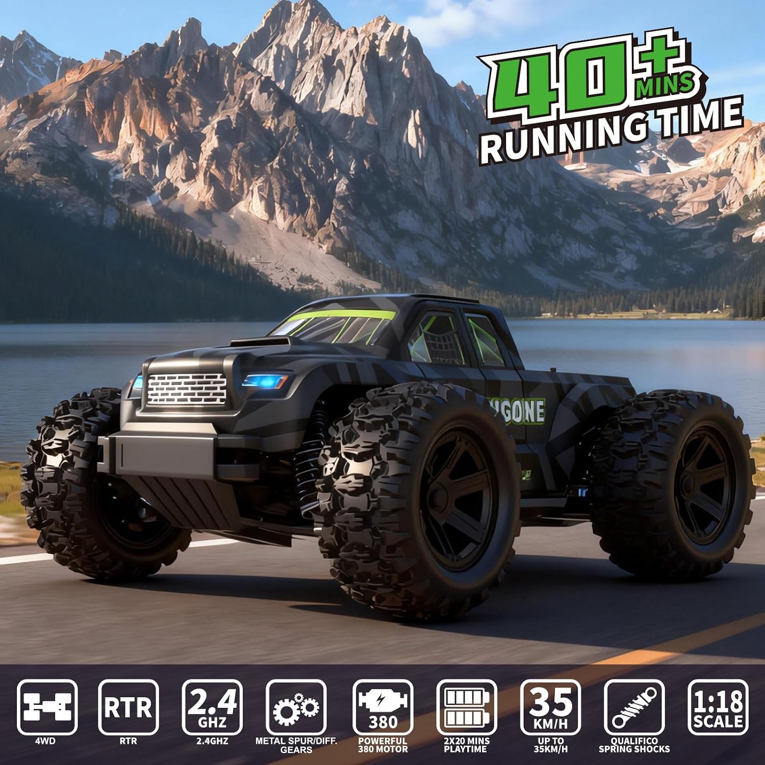 JT18W 1/18 Scale High Speed 35 - Rc Hobby Grade Monster Truck recension och pris